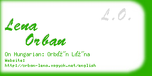 lena orban business card